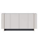 Ver imagem 2 de Aparador Buffet para Sala de Jantar 4 Portas 160cm Puerto C04 Off White Nogueira Preto Dourado - Lya