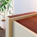 Ver imagem 6 de Aparador Buffet para Sala de Jantar 4 Portas 160cm Puerto C04 Off White Nogueira Preto Dourado - Lya