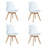 Kit 4 Cadeiras Leda Saarinen Cozinha Jantar Branca !! - 1