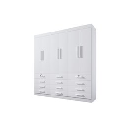 Guarda Roupa Roupeiro Mônaco Plus 6 Portas Branco - D'doro - 1