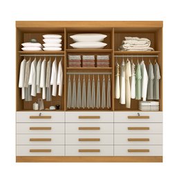 Guarda Roupa Roupeiro Mônaco Plus 6 Portas Branco - D'doro - 3