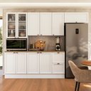 Ver imagem 1 de Cozinha Compacta Americana Texas 10 Portas 2 Gavetas com Rodapé Branco - Pnr Móveis