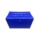 Ver imagem 1 de Puff Baú Retangular Estofado C/ Pistão À Gás - Azul Royal Corino