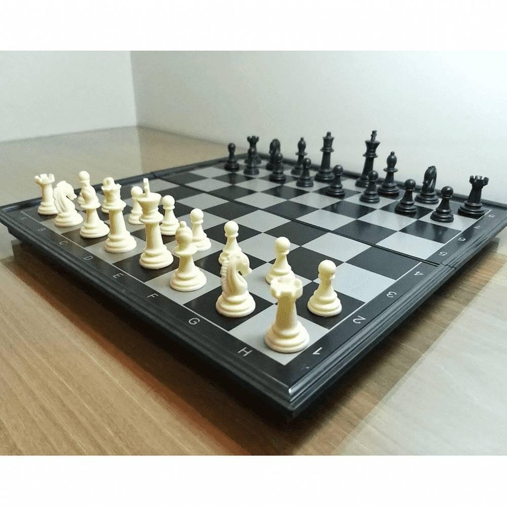 Jogo de tabuleiro magnetico 5 em 1 xadrez dama ludo 2 medio chess set 1