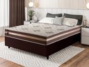 Ver imagem 1 de Conjunto Cama Box Espuma Espuma Chicago Marrom Viúva 128x188x57