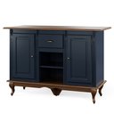 Ver imagem 1 de Mesa Ilha para Cozinha com 2 portas, 1 gaveta e nicho Hannover - M560705 - Laca - Azul