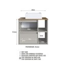 Ver imagem 6 de Conjunto Gabinete Banheiro Modulado 96cm com 4 Peças Iluminação LED e Cuba Bege/Mel/Arenas