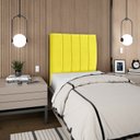 Ver imagem 3 de Cabeceira Cama Box Solteiro Estofada Carla 90 Cm Suede:amarelo