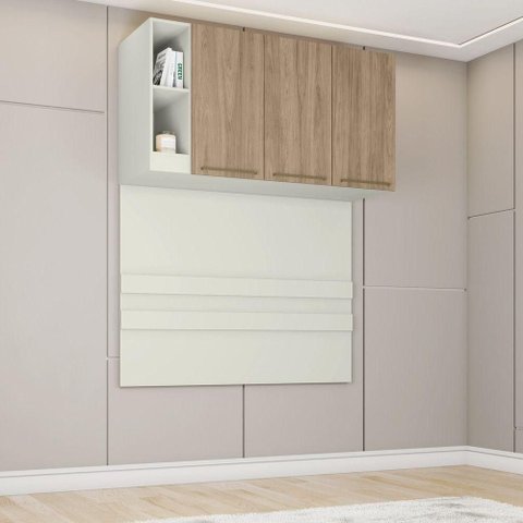 Ponte Casal 3 Portas de Bater Modulado MDP Bellagio Areia HP Casa 812
