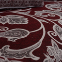 Ver imagem 5 de Kit 5 Peças Xale para Sofá 1,35x1,35m com Almofadas Cheias Dupla Face Grécia Jacquard Cor Vinho