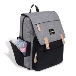 Kit Mochila Bolsa Maternidade e Higiene Bebê Neném 13 Itens:cinza+azul - 3