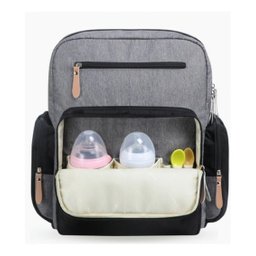 Kit Mochila Bolsa Maternidade e Higiene Bebê Neném 13 Itens:cinza+azul - 5