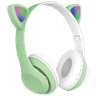 Fone Bluetooth Orelha de Gato Led Colorido (verde) - 1