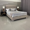 Ver imagem 4 de Cama Moderna Luxo com Cabeceira Berlim Linho Rbl:king/bege