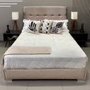 Ver imagem 6 de Cama Moderna Luxo com Cabeceira Berlim Linho Rbl:king/bege