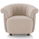 Ver imagem 4 de Kit Namoradeira 2 Lugares e Poltrona Decorativa Orgânica Perseu M03 Veludo Bege - Lyam Decor