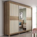 Ver imagem 1 de Guarda-Roupa Casal com Espelho 3 Portas de Correr Campinas Móveis Rimo