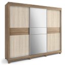 Ver imagem 3 de Guarda-Roupa Casal com Espelho 3 Portas de Correr Campinas Móveis Rimo