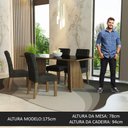 Ver imagem 3 de Conjunto Sala de Jantar Mesa Tampo de Vidro 4 Cadeiras Rustic/preto/oxford Harper Madesa