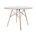 Ver imagem 5 de Kit Mesa Eames Vidro 90cm + 4 Cadeiras Web Wood Seat&co