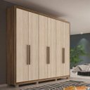 Ver imagem 1 de Guarda-Roupa Casal 6 Portas 4 Gavetas Internas Jundiai Móveis Rimo