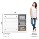 Ver imagem 5 de Berço Tutto New e Cômoda Infantil Mississipi Branco Fosco com Colchão Gazin - Matic