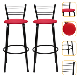 Kit 2 Banquetas para Balcão Bancada Cozinha Bistrô Ilhas Gourmet Bares Banco Flórida Preta - 1