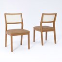 Ver imagem 2 de Kit 2 Cadeiras Siena C/ Tela Corino Caramelo