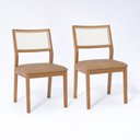 Ver imagem 1 de Kit 2 Cadeiras Siena C/ Tela Corino Caramelo