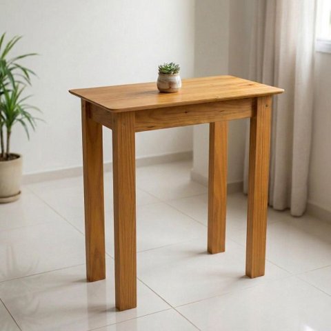 Mesa de Jantar Repleta Madeira Maciça 75x45 cm