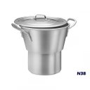 Ver imagem 1 de Cuscuzeiro de Alumínio Industrial com Base e Tampa 8,8 Litros n°38 ABC