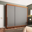 Ver imagem 1 de Guarda Roupa Solteiro 3 Portas Correr 220cm Madrid Politorno Móveis