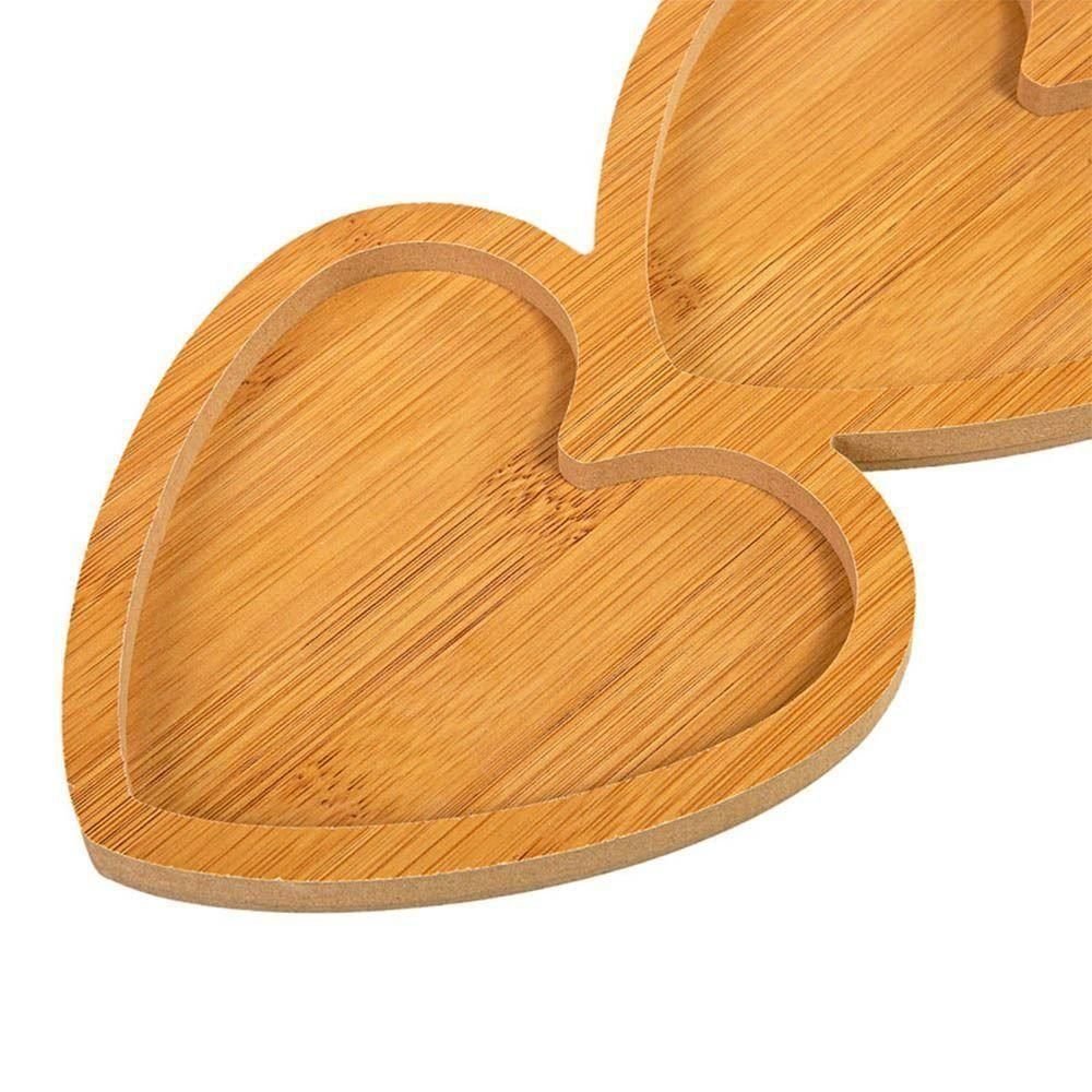 Petisqueira de Coração Mdf com 4 Divisorias 14x49x1,3cm - 1