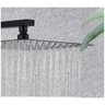 Ducha Chuveiro Inox 20x20 Parede Preto Fosco Luxo Suporte Quadrado Area Externa Banheira Piscina - 5