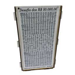 Cofre Desafio 50 Mil Guardar Junte Dinheiro Woodbox Torre Br - 2