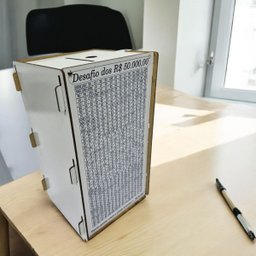 Cofre Desafio 50 Mil Guardar Junte Dinheiro Woodbox Torre Br - 4