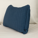 Ver imagem 2 de Almofada Tricot Azul Marinho Retangular:completa