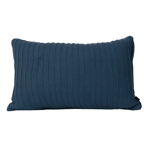 Almofada Tricot Azul Marinho Retangular:completa