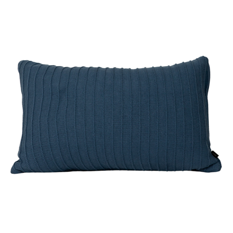 Almofada Tricot Azul Marinho Retangular:completa