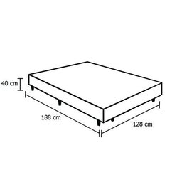 Cama Box Viúva 128 Bello Box - Tecido Sintético Branco - 2
