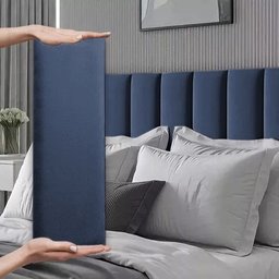 Cabeceira Cama Box Casal Dubai Kit C/ 7un Modulo Adesivo:azul - 2