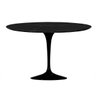 Mesa de Jantar Saarinen Redonda Tampo de Pedra, Mármore e Granito 1,60m Tatu Bola Móveis Nano Glass  - 1