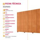 Ver imagem 5 de Guarda Roupa Casal Coliseu 100 Mdf 6 Portas e 6 Gavetas com Pés Moderna Mobília