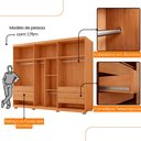 Ver imagem 4 de Guarda Roupa Casal Coliseu 100 Mdf 6 Portas e 6 Gavetas com Pés Moderna Mobília
