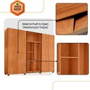 Ver imagem 7 de Guarda Roupa Casal Coliseu 100 Mdf 6 Portas e 6 Gavetas com Pés Moderna Mobília