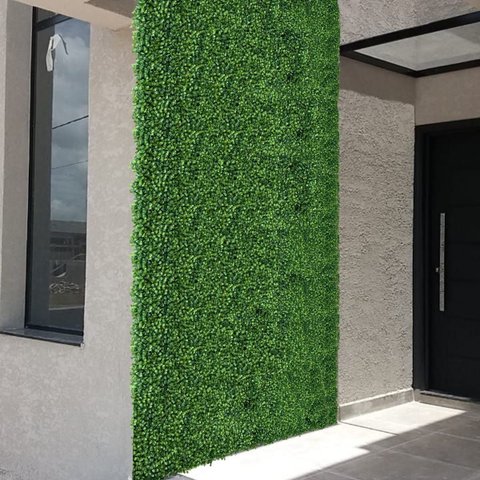Kit 7 Painéis Verdes Artificiais Premium para Decoração Interna e Externa