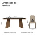 Ver imagem 3 de Conjunto Sala de Jantar Tampo de Vidro 4 Cadeiras Rustic/Preto/Imperial Todi Madesa