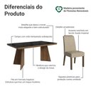 Ver imagem 4 de Conjunto Sala de Jantar Tampo de Vidro 4 Cadeiras Rustic/Preto/Imperial Todi Madesa