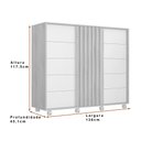 Ver imagem 3 de Cômoda Goslar 5 Gavetas 136cm Freijo/off White - Sallar Home