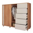 Ver imagem 4 de Cômoda Goslar 5 Gavetas 136cm Freijo/off White - Sallar Home